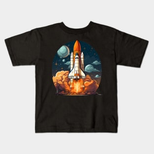 AI Generated Rocketship Kids T-Shirt